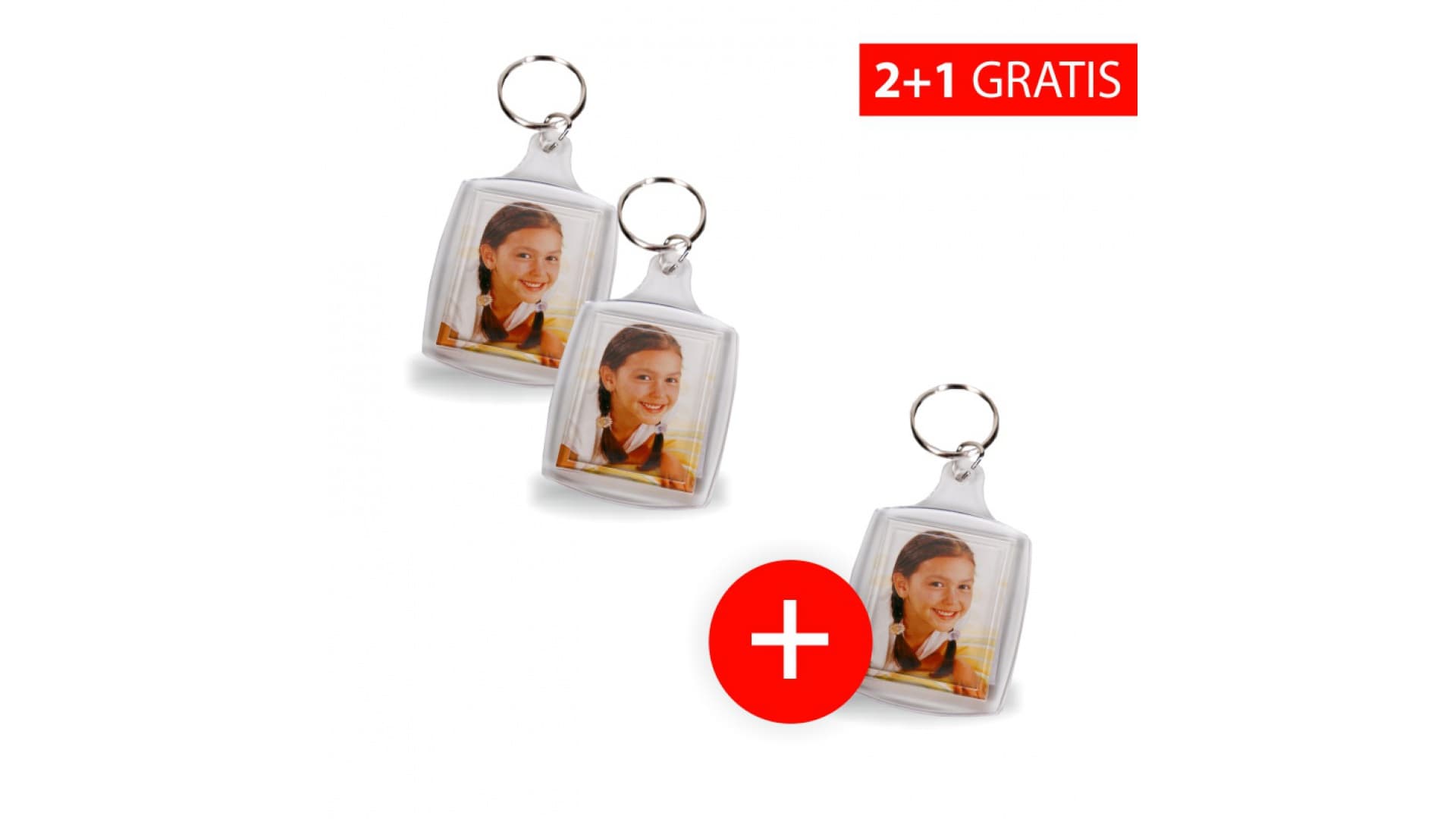 Akcia 2+1: Plastová kľúčenka 3,5x4,5cm - 3 rámiky za cenu 2