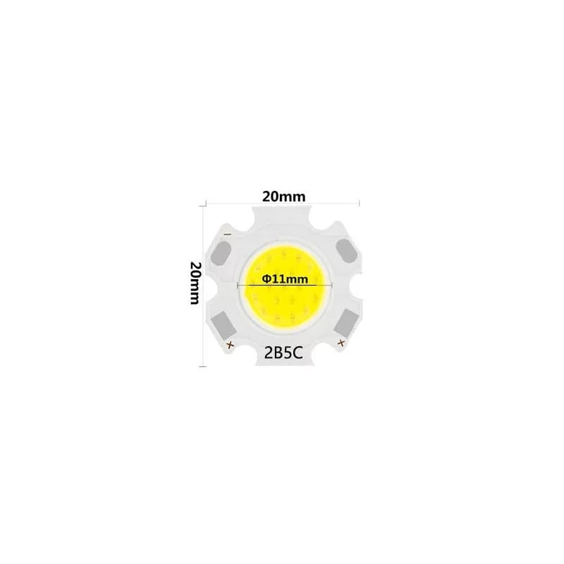 COB LED Dióda 7W, priemer 20mm, Bridgelux - Prírodná biela (4000K)