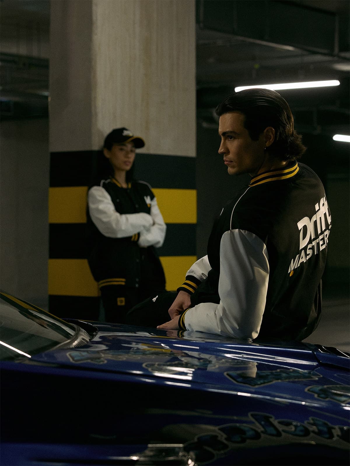 Prechodná bomber bunda unisex 4F x Drift Masters - čierna