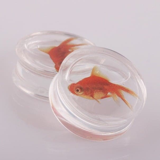 Akrylátový plug s rybičkou 14 mm