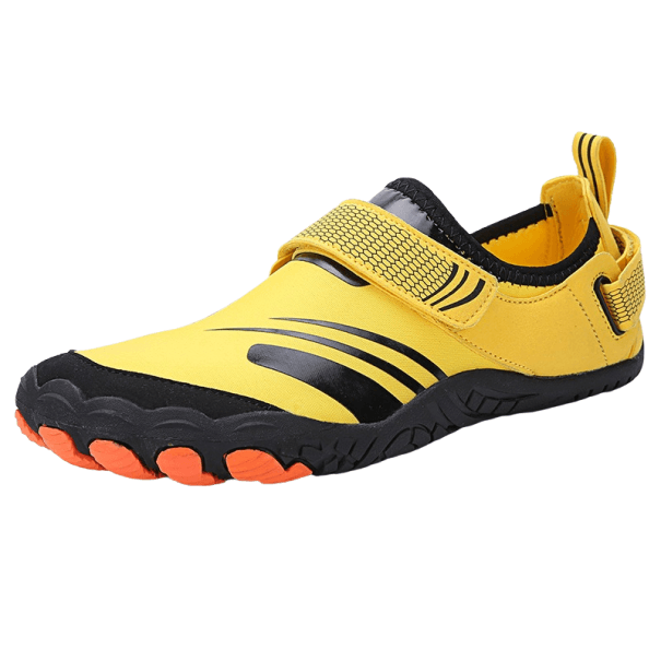 Barefoot topánky na suchý zips žltá 41