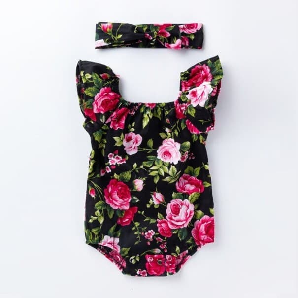 Dojčenské body N723 čierna 3-6 mesiacov