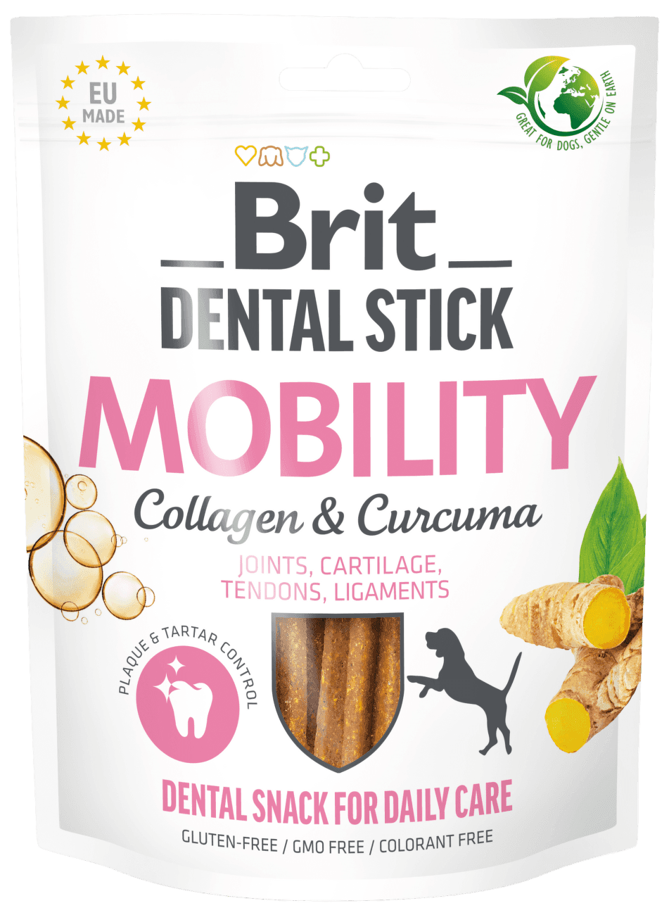 Brit Care dog dental stick kĺby, kurkuma a kolagén 7 ks