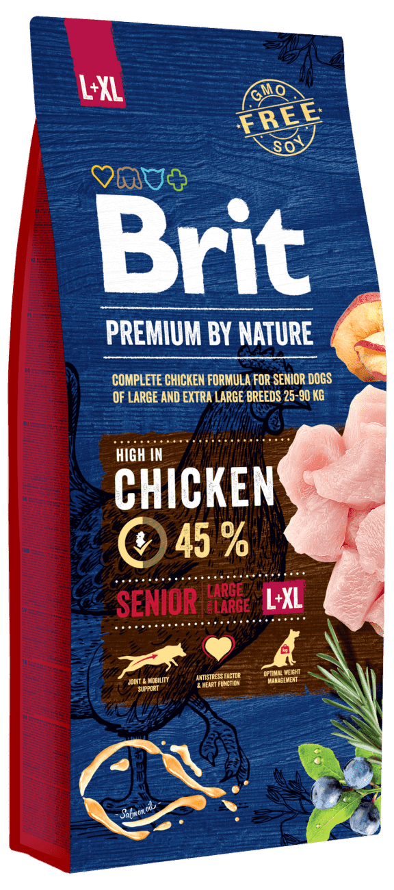 Brit Premium by Nature granuly Senior L+XL kura 15 kg