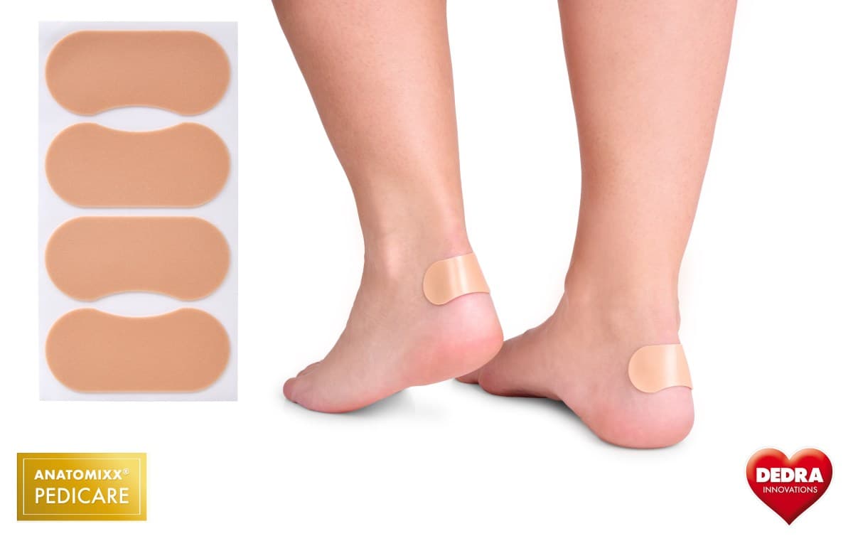 ANATOMIXX | pěnová náplast na paty a chodidla | 4 ks | samolepicí a měkká | proti otlakům