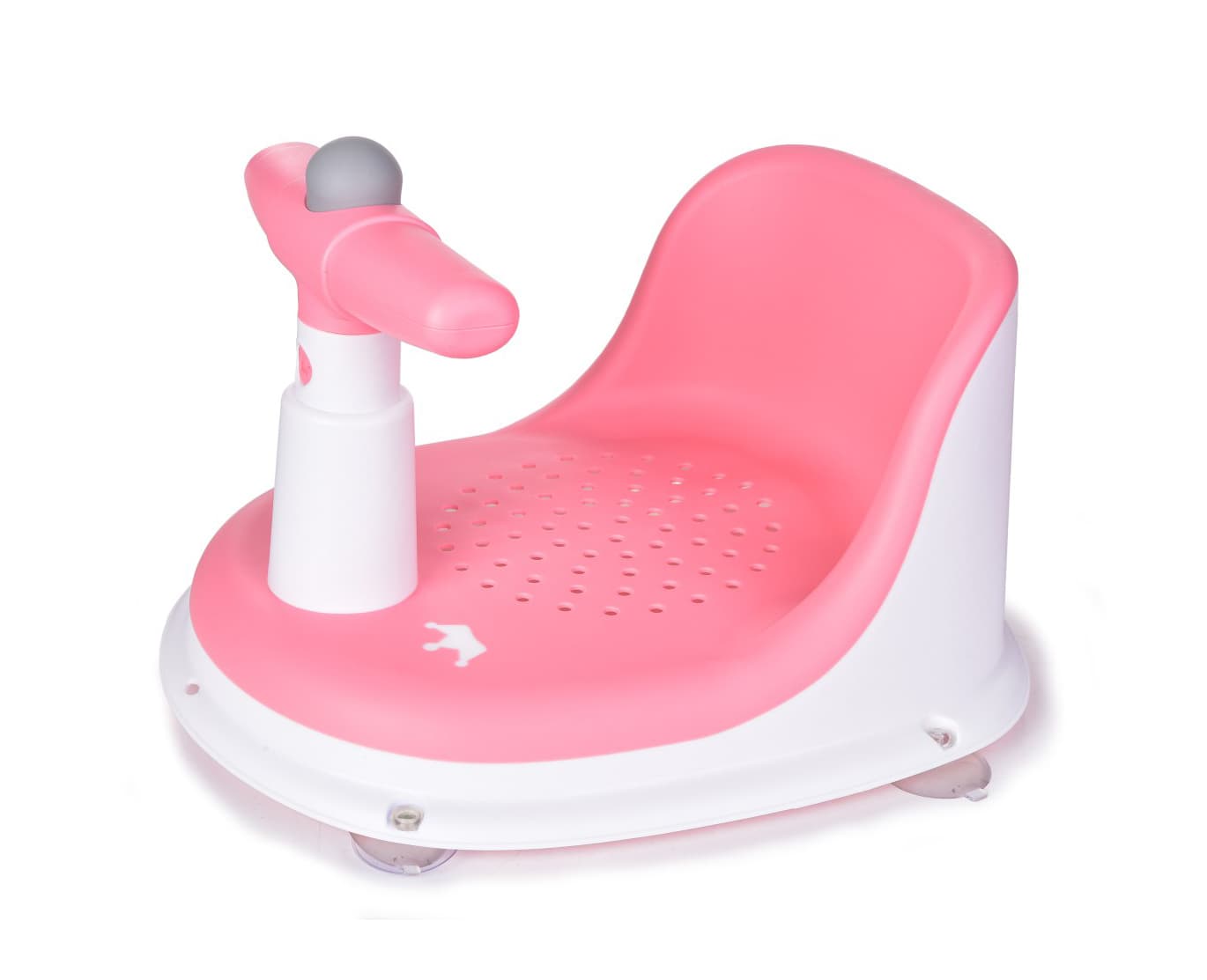 BABY BIKE | dětské sedátko do vany | pro bezpečné koupání | soft touch povrch + 4 přísavky | růžové růžové