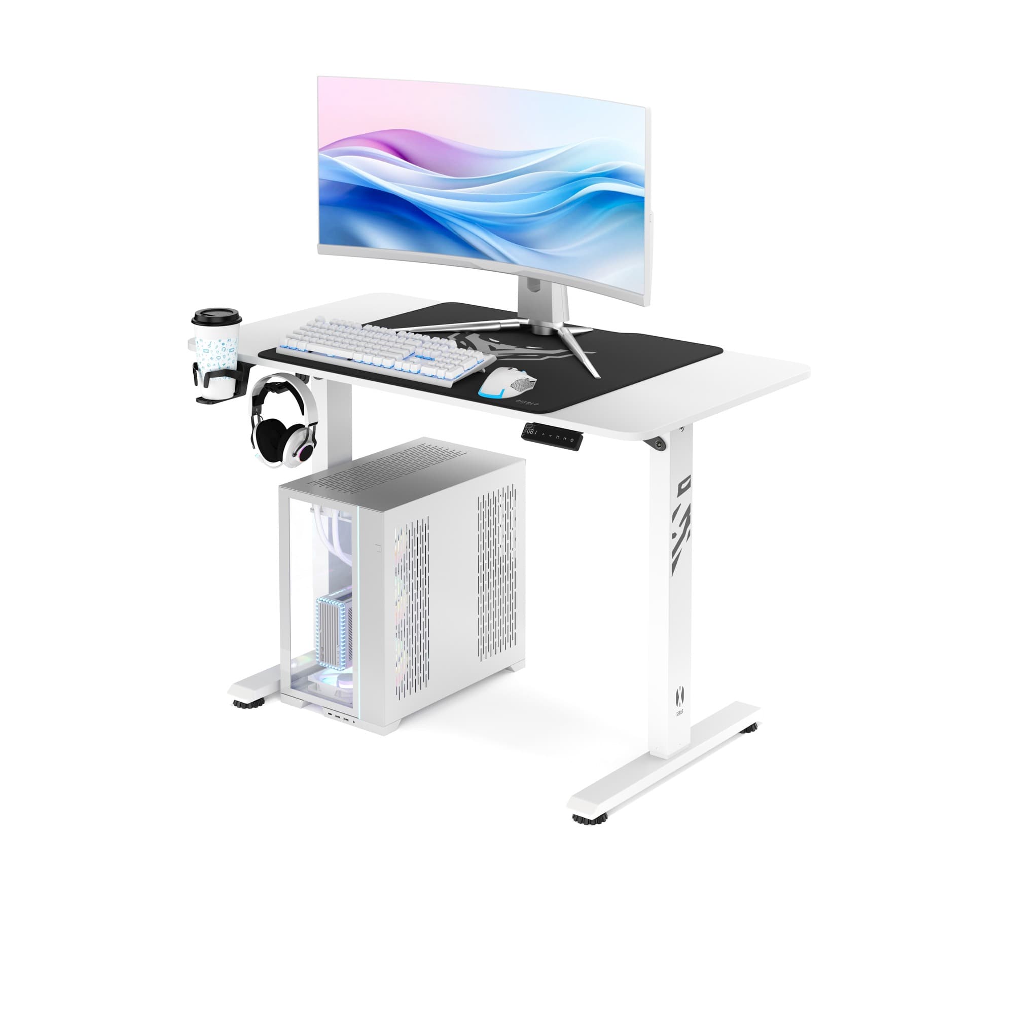 Výškovo nastaviteľný stôl Diablo X-Tensio 1100 biely