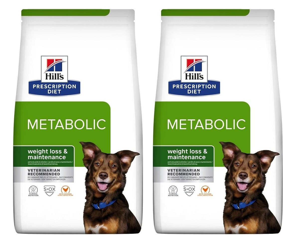 Hill's PRESCRIPTION DIET Metabolic suché krmivo pre psov s kuracím mäsom pre redukciu hmotnosti 8 kg (2x4 kg)