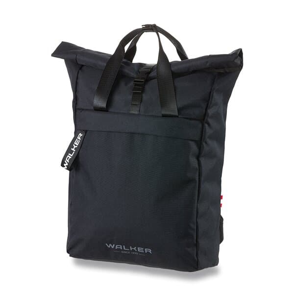 Ruksak Walker Roll Top Black Melange, čierna