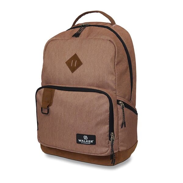 Ruksak Walker Pure Eco Biscuit, hnedá