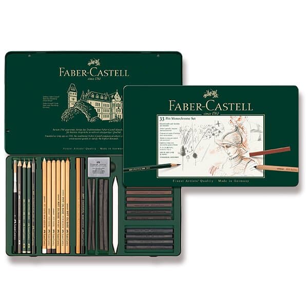 Grafitové ceruzky Faber-Castell Pitt Monochrome súprava 33 ks