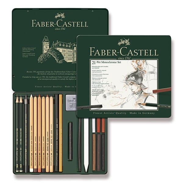 Grafitové ceruzky Faber-Castell Pitt Monochrome súprava 21 ks