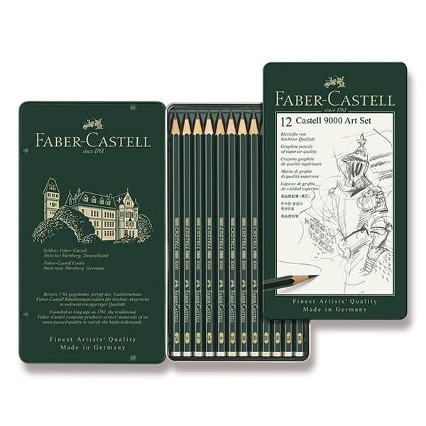 Grafitové ceruzky Faber-Castell 9000 Art súprava 12 ks