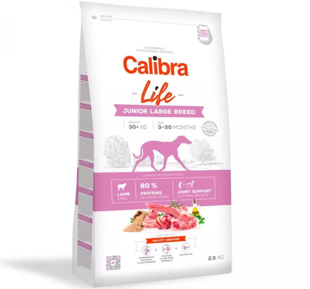 Expirácia 29.5. 2026: Calibra Dog Life Junior Large Breed Lamb 2,5 kg | Granule pre psov