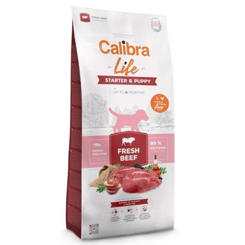 Expirácia 9.2. 2026: Calibra Dog Life Starter &amp; Puppy Fresh Beef 12 kg | Granule pre psov