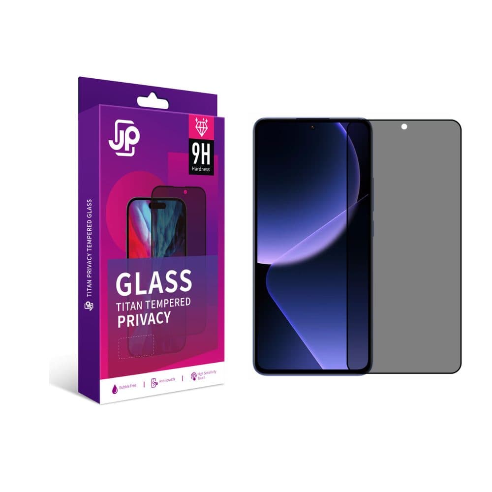 JP Titan Privacy extra odolné tvrdené sklo, Xiaomi Redmi Note 14S, čierne