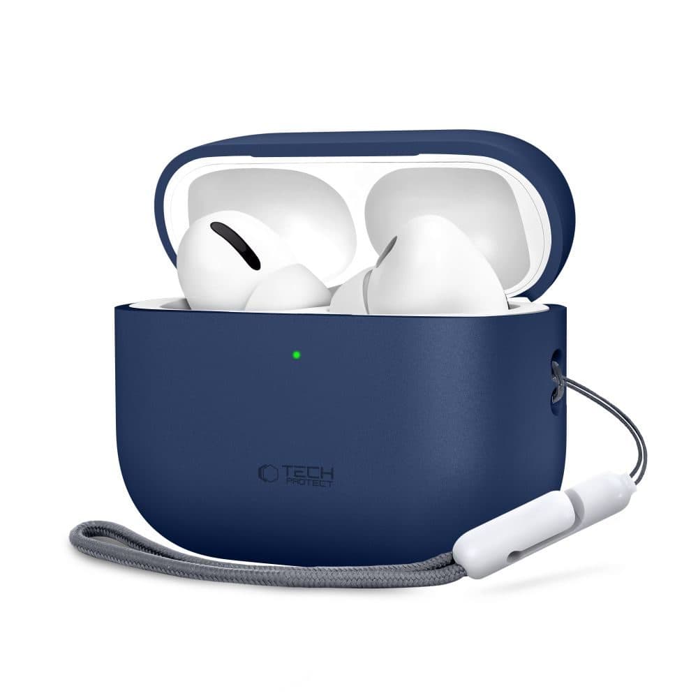 Tech-Protect Silikónové puzdro, Apple AirPods Pro 3, modré