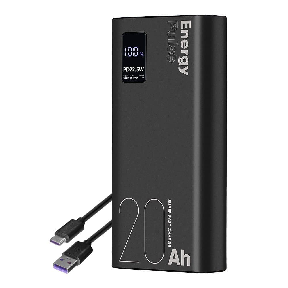 OBAL:ME EnergyPulse Powerbanka 20000mAh, 22,5W, čierna