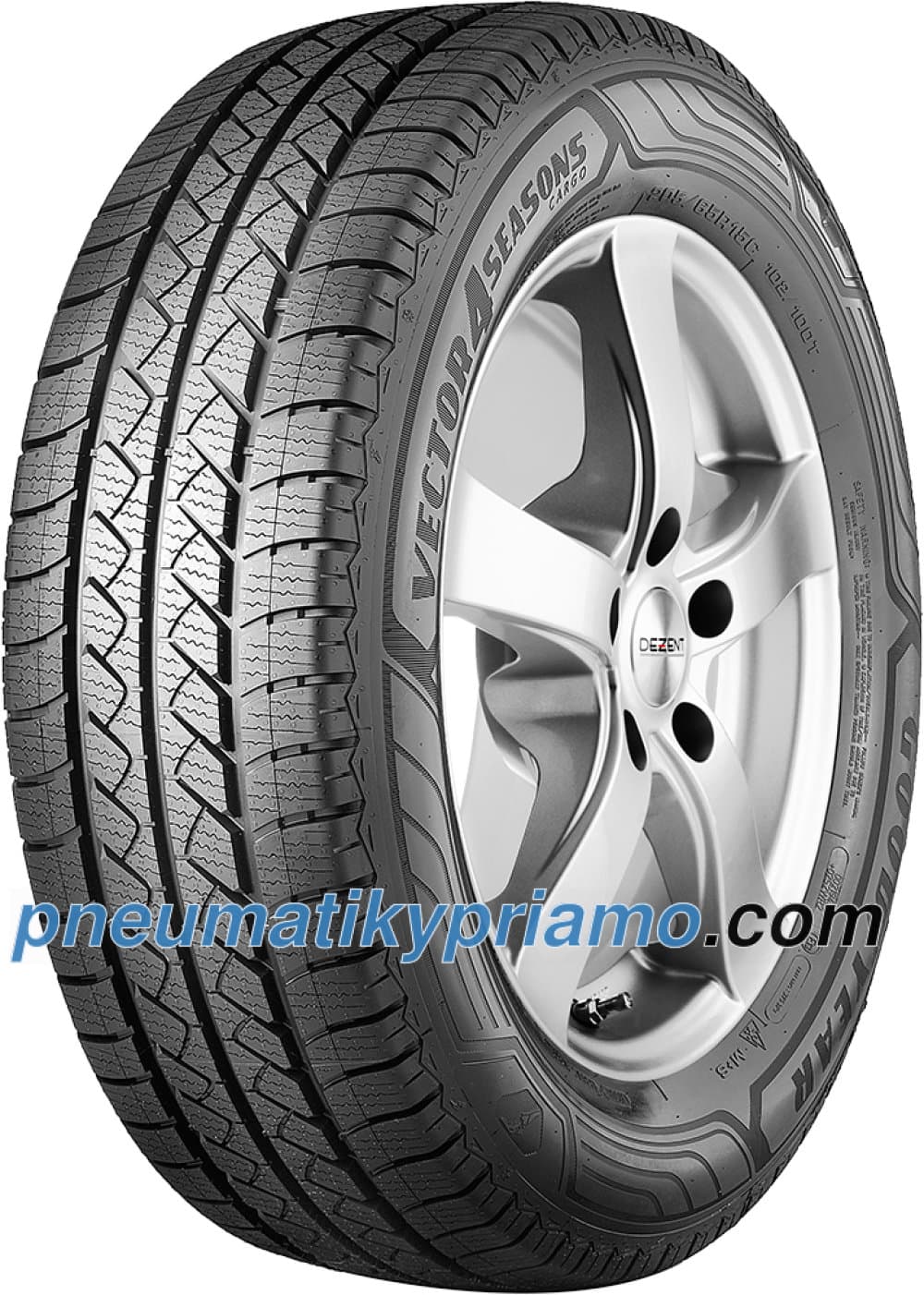 Goodyear Vector 4Seasons Cargo ( 215/75 R16C 116/114T 10PR EVR, s ochrannou lištou (MFS) )