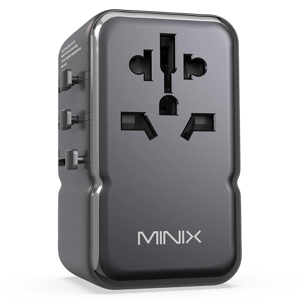 MINIX TP85 85W univerzálny cestovný adaptér, 3 USB-C, 2 USB-A