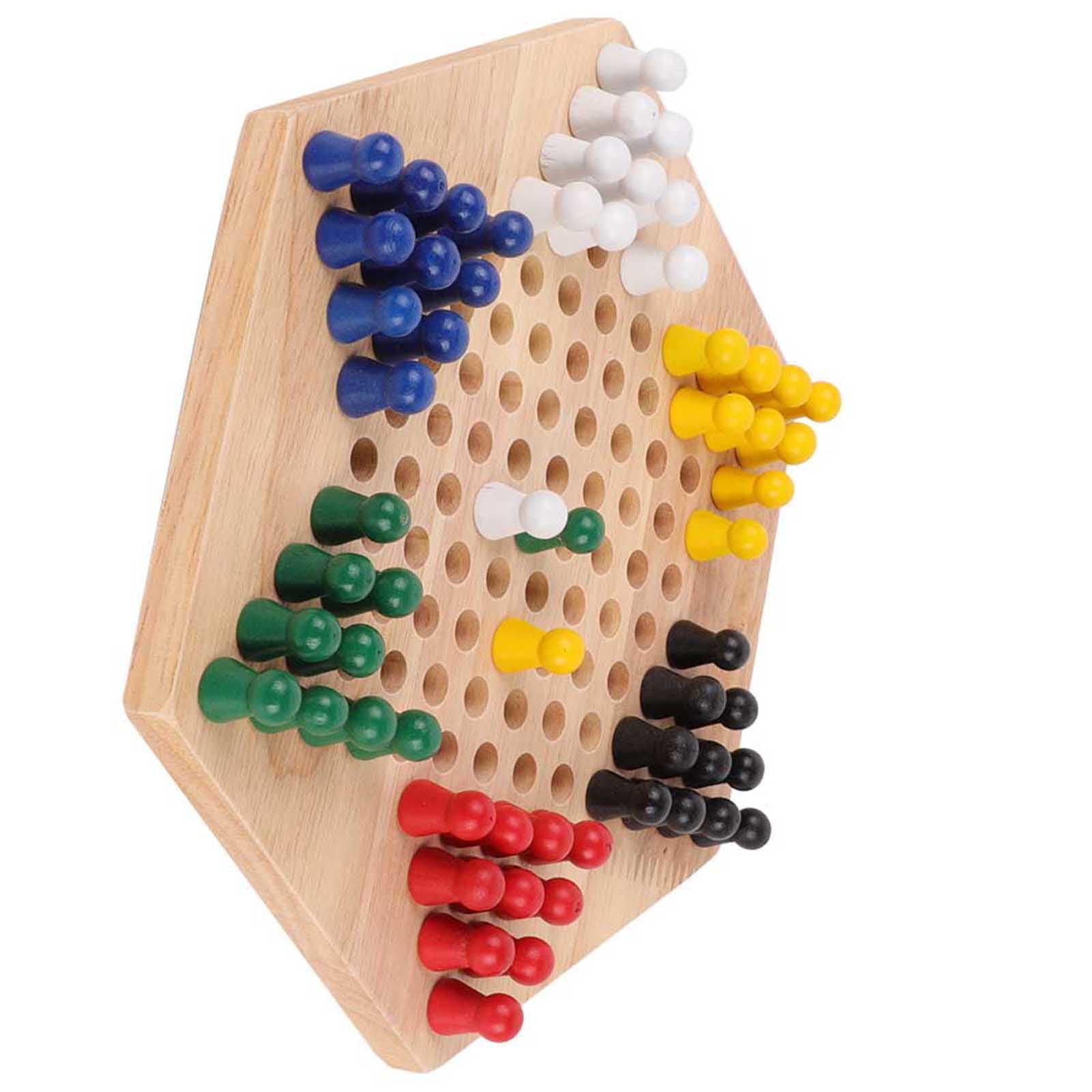 Children Chinese Checkers Wooden Educational Board Children  Halma Chinese Checkers Set Strategy Family Game Pieces