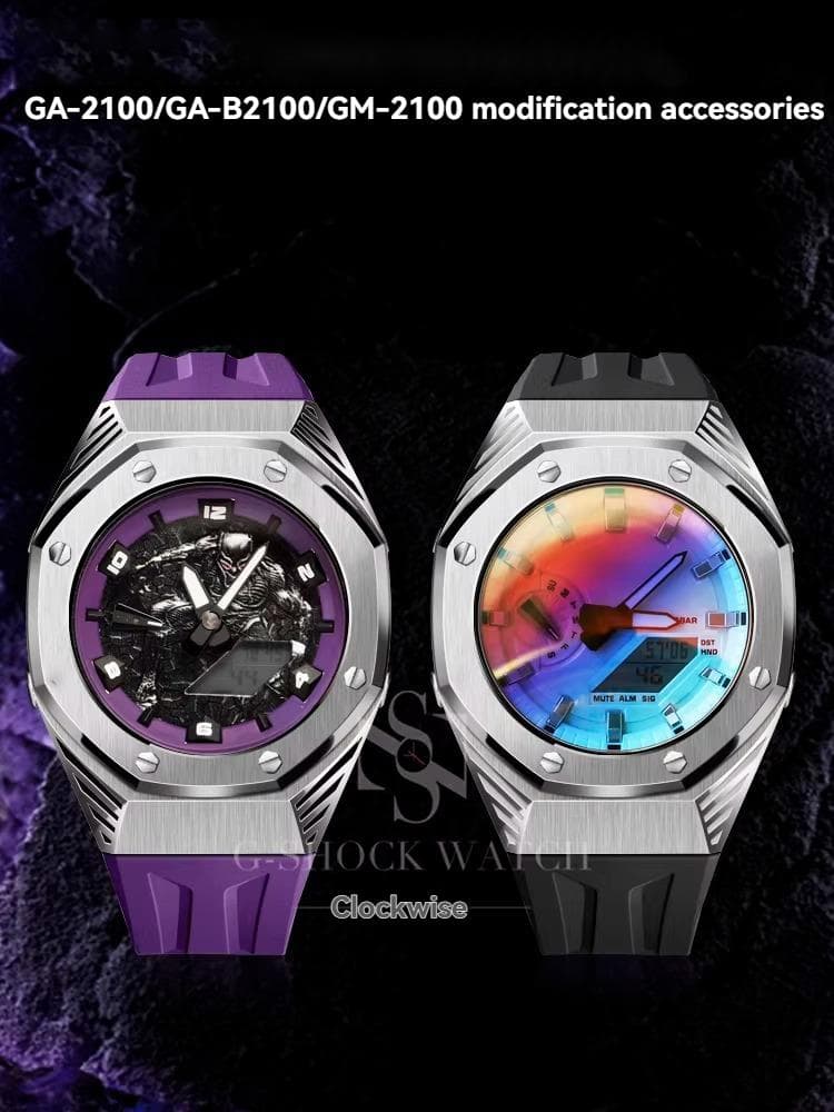 GA-2100/2110B2100/ Pre Casio Dubový Farmársky Modifikovaná Rada GM2100 Oceľové Puzdro Fluóroelastomerový Remienok Príslušenstvo