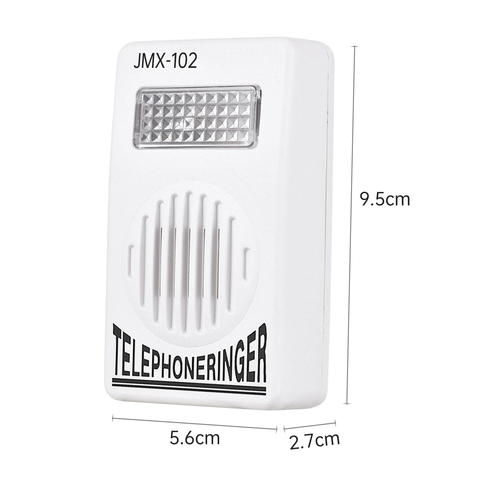 Hlasný zvonček telefónu 70dB Zosilňovač Zvonenie Pomoc Stroboskopické svetlo Zvonček s bleskom Vhodný pre pevnú linku 6P2C biela