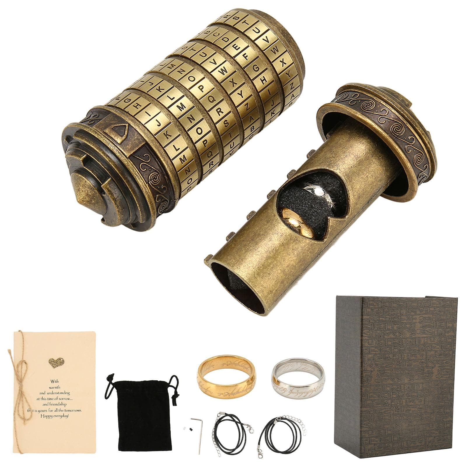 Listový Zámok na Heslo Klasický Elegantný DIY Nastavenie Dekoratívny Praktický Zliatina Zinku Zelený Bronz