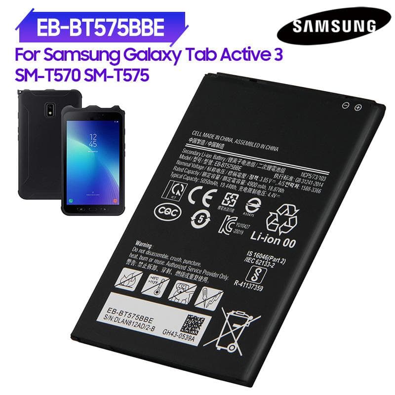 Originálna náhradná batéria EB-BT575BBE pre Samsung Galaxy Tab Active 3 T575 SM-T570 GH43-05039A 4900mAh
