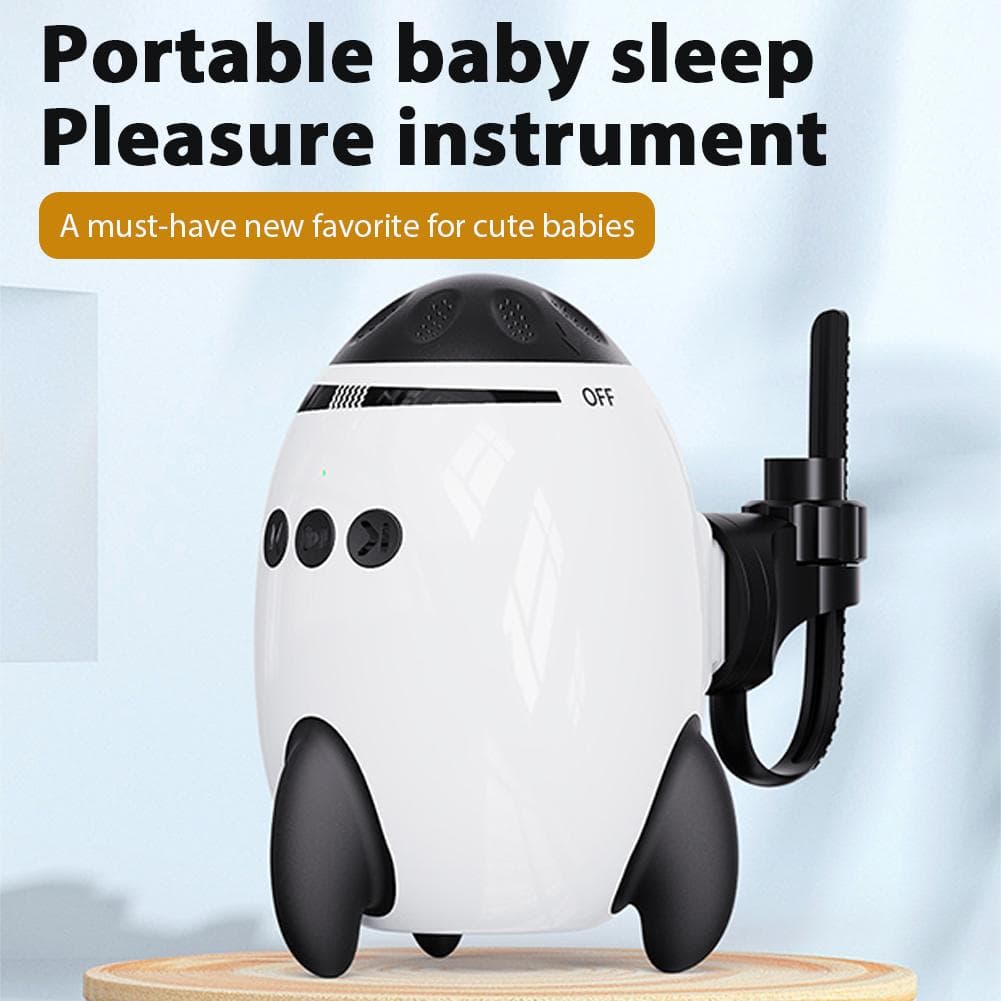 Prenosné Detské Kočíky Kolíska Uspávacie Zariadenie Kolíska na Kočík Spací Artefakt S Bielym Šumom Bezdrôtové Bluetooth biela