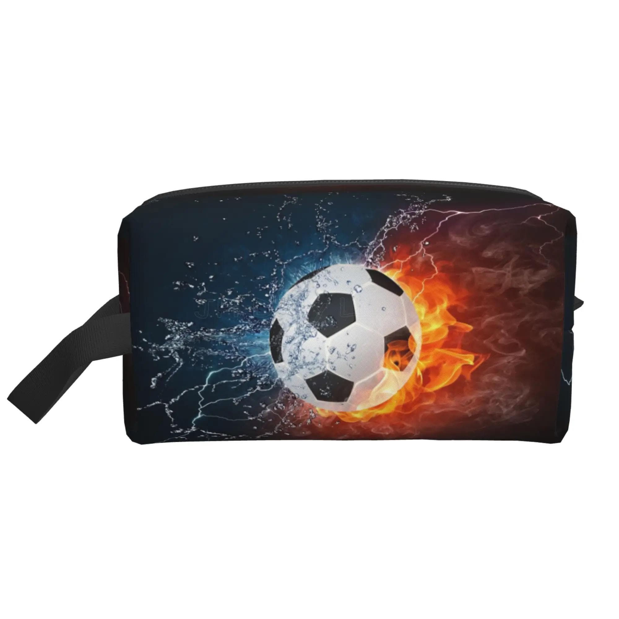 Futbalová lopta Umelecký vzor Úložné tašky pre mužov ženy Prenosná kozmetická taška na make-up Veľká kapacita Cestovný úložný