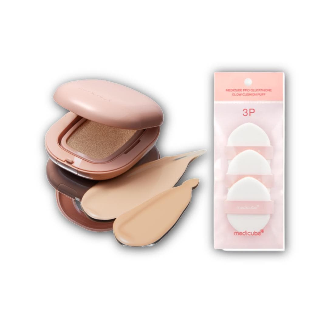 Medicube Pro Glutathione Glow Cushion SPF50+ PA++++ 15g (Odtieň 21 / Odtieň 23), Medicube Pro Glutathione Glow Puff (9 Možnosti)