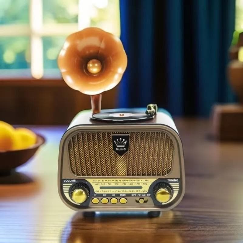 Retro Radio Portable  Bluetooth Speaker Large Volume Digital Selective With Built-in Speaker Gift For The Elderly