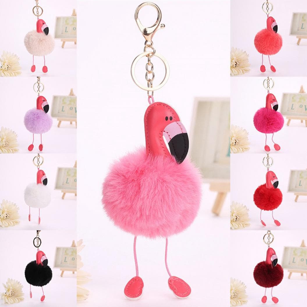 Plyšový prívesok Flamingo Prívesok na kľúče Prívesok na kľúče Prívesok na kľúče Kabelka Dekorácia do auta ružová