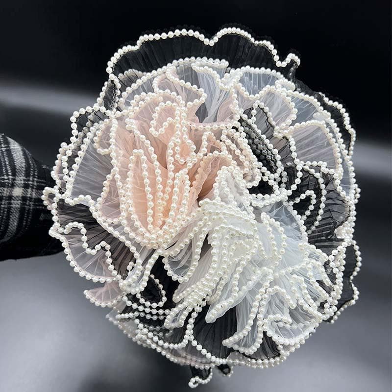 28Cmx4.5M Flower Wrapping Paper Wave Yarn Florist Bouquet Packaging Lace Mesh Florist Bouquet Gift Packaging Supplies biela