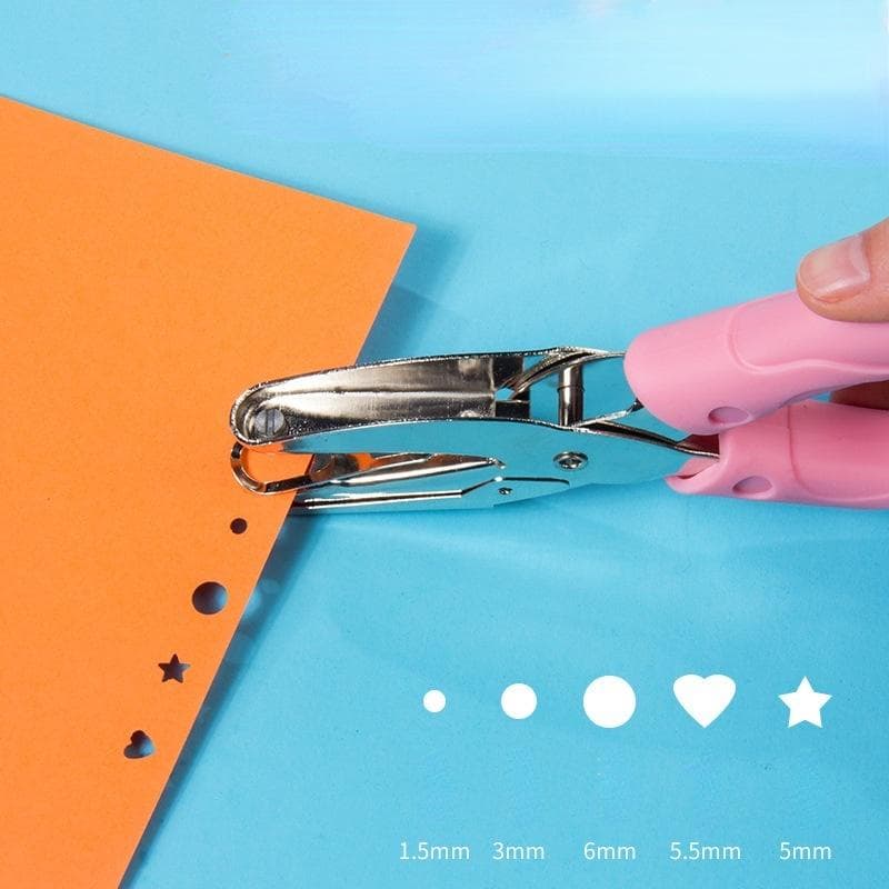 Papier s voľnými listami Manuálna dierovačka Matal Round Hear Hviezda Dierovačka Papier Scrapbooking Urob si sám Dierovanie Dierkovač