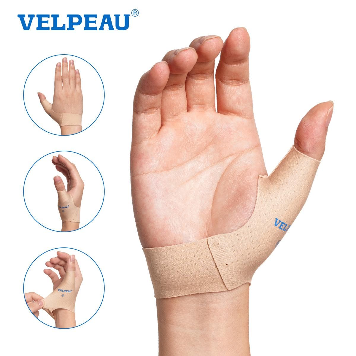 Elastická bandáž na palec Velpeau Na úľavu od bolesti pri tenosynovitíde Izoluje pokožku Obojstranný dizajn