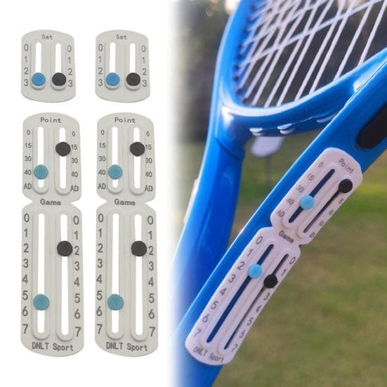 Tenisový zapisovateľ skóre pre raketový padel Prenosný zapisovateľ skóre pre pickleballovú pálku Ľahko namontovateľný Malý pultík na