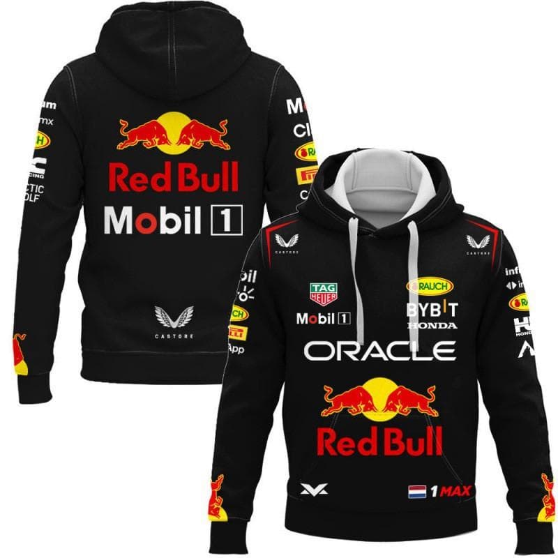 2026 Pánske jarné a jesenné oblečenie Red Bull F1 Racing a motocyklové oblečenie, Red Bull niche štýl, Nový potlačený štýl s dlhým