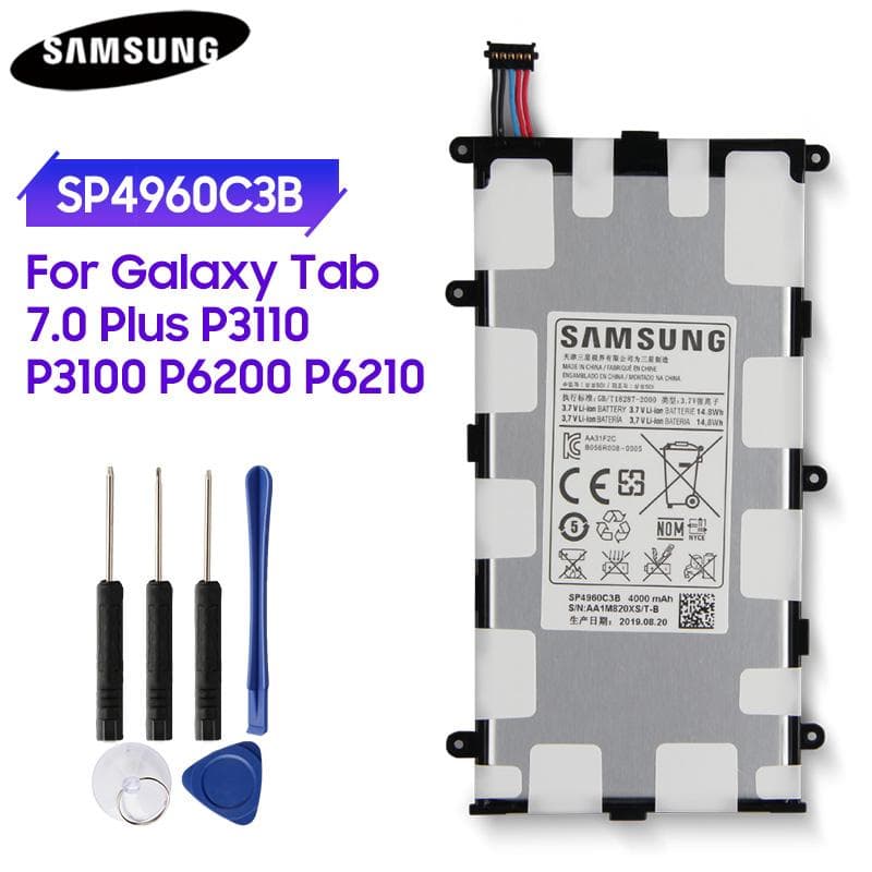 Originálna náhradná batéria SP4960C3B Pre Samsung GALAXY Tab 7.0 Plus P3110 P3100 P6200 P6210 4000mAh