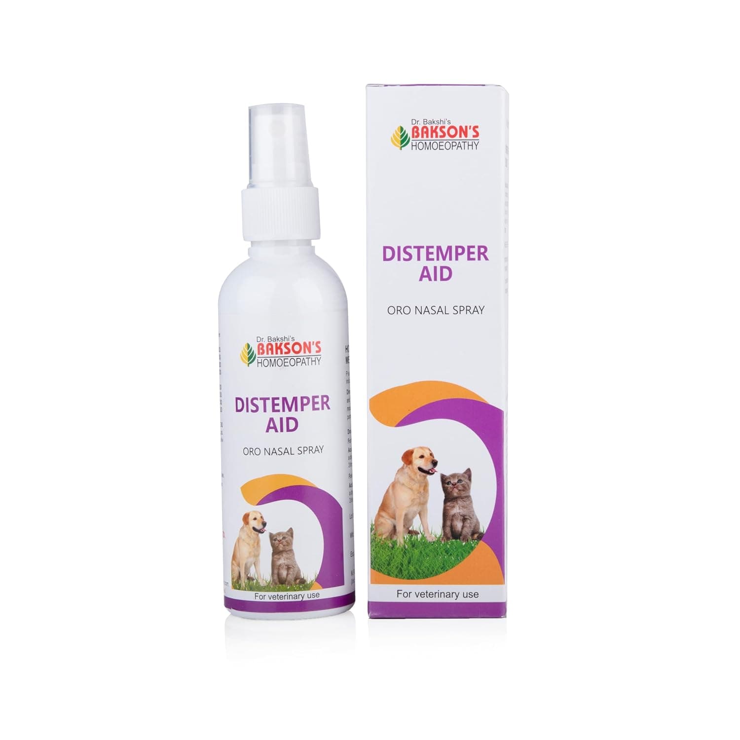 Bakson Veterinary Distemper Aid Oro Nosový sprej 100 ml Pre psy a malé veľké zvieratá Starostlivosť