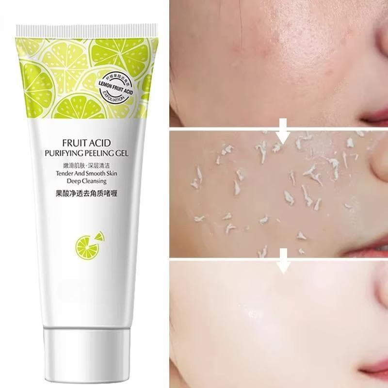 Ovocný peelingový gél na čistenie tváre Exfoliačný peelingový peelingový krém Deep Clean Hydratačný prípravok na odstraňovanie čiernych