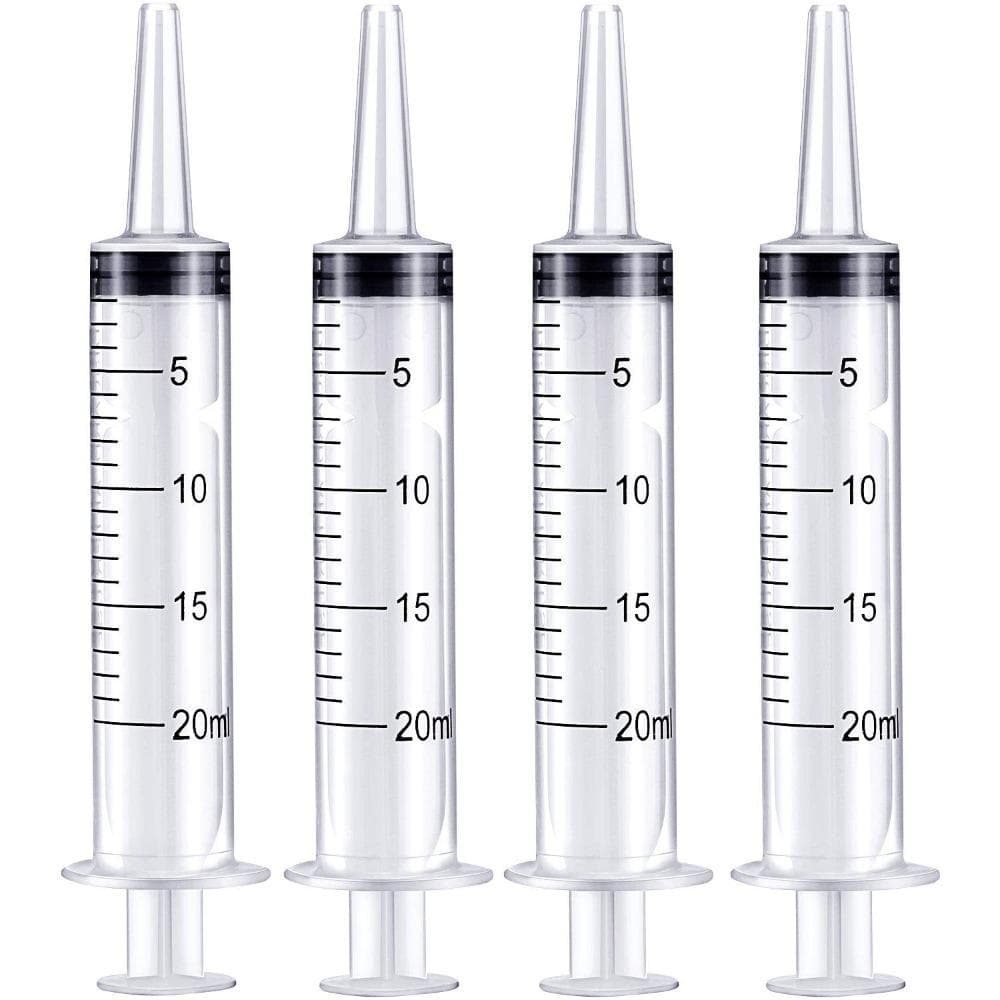 Veľká veľkokapacitná 20ml kŕmička pre domáce zvieratá s gumovou zátkou, injekčná striekačka na kŕmenie