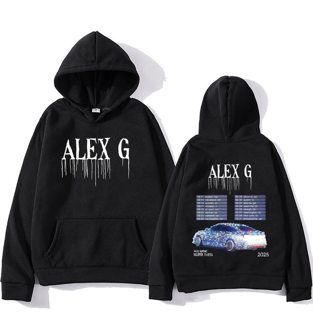 Alex G Mikiny pre umelcov Alex G Tour Módne mikiny pre ženy Mužov Ležérne flísové oblečenie Obojstranná grafická mikina Y2K cm