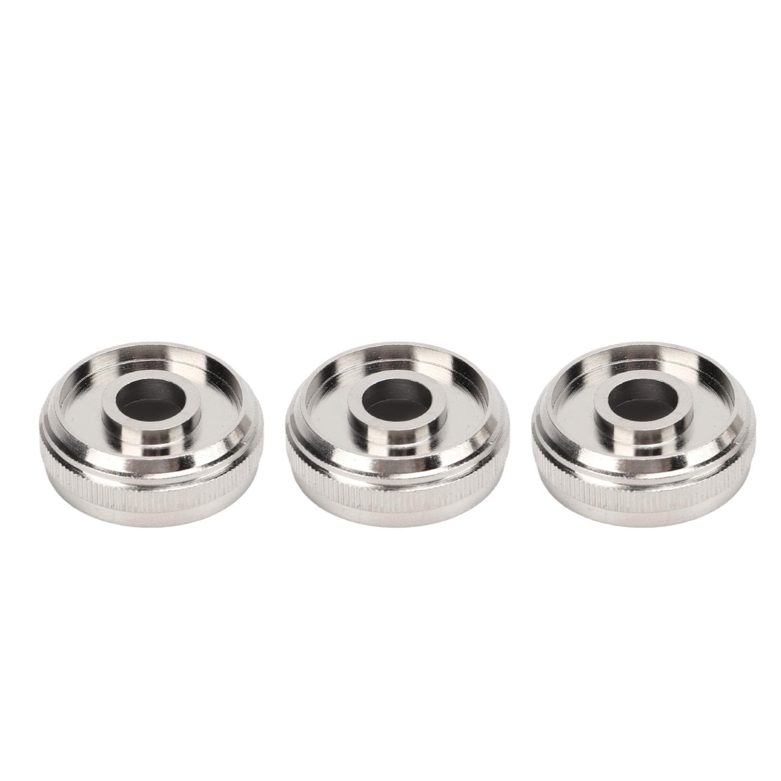 3Pcs Trumpet Valve Cap Metal Silver Screw Piston for Trumpet Replacement Musical Instrument