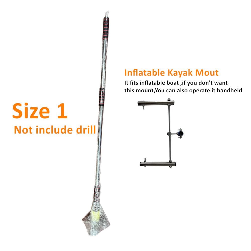 JayCreer Drill Paddle / Simple Outboard Motor For Canoe, Kayak, Raft, Boat, Outdoors, Pontoons, Fishing Tubes, Watercraft, Dingy