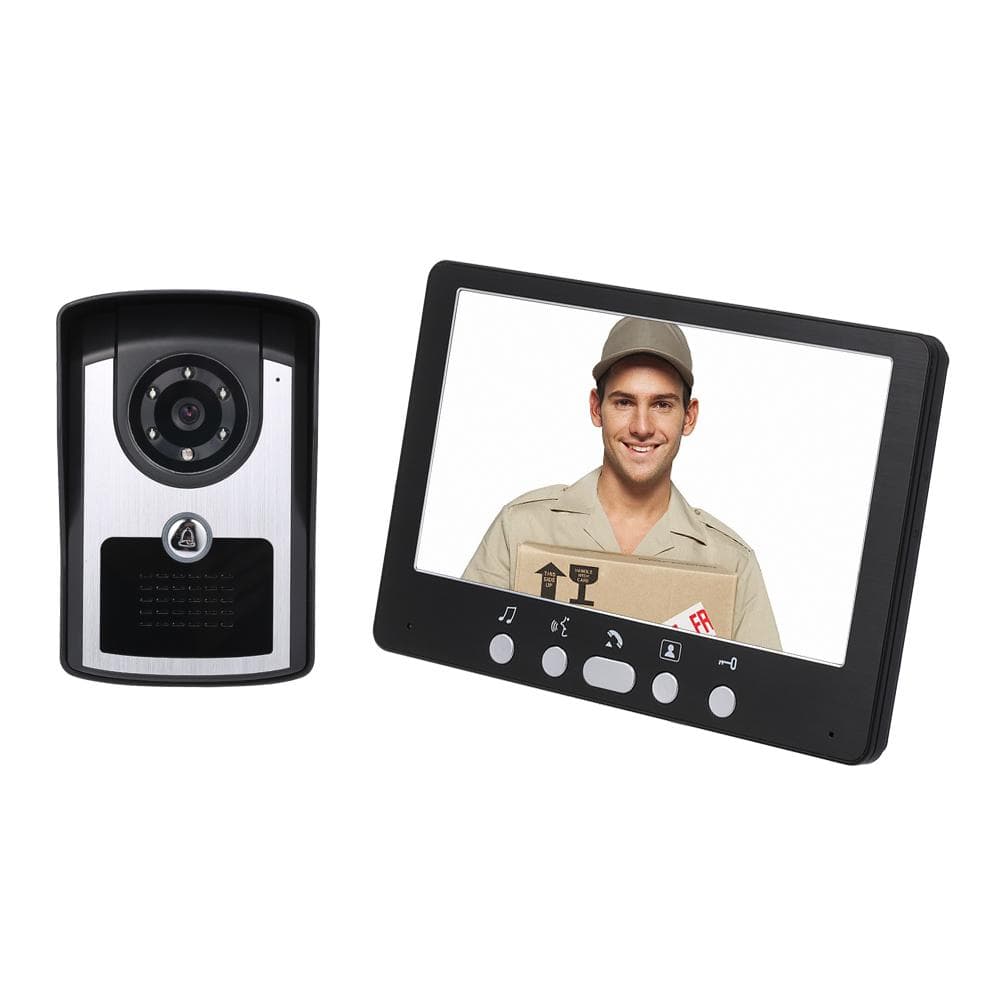 7-palcový monitor HD kamera Video Vrátny telefón Zvonček Interkom Systém IR Nočné videnie Káblový zvonček
