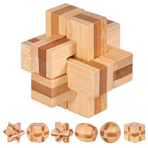 Drevený hlavolam Kongming Lock hlavolam Detská vzdelávacia hra pre dospelých