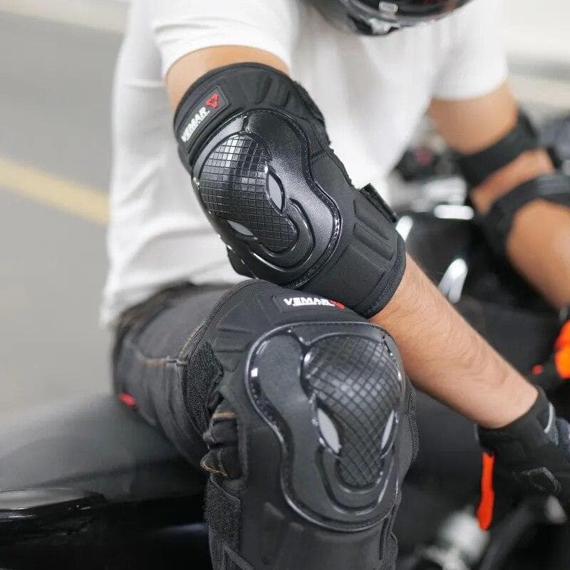 4ks/ VEMAR Chránič lakťa na kolená Motocykel Muži Dámske Doplnky čierna