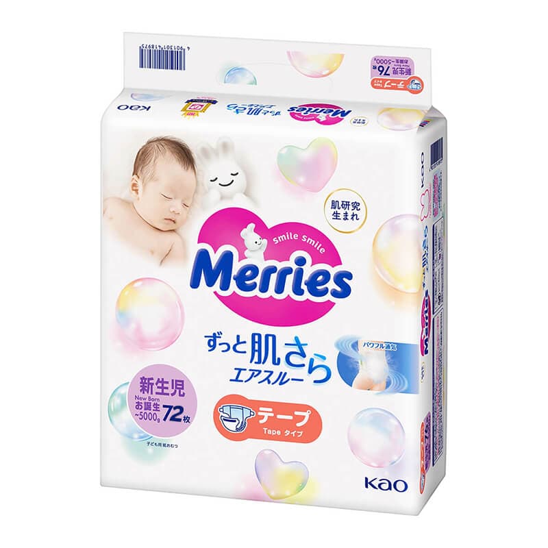 Plienky Merries NB 0-5kg 72ks